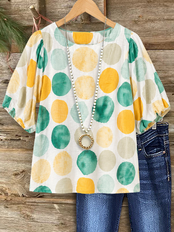 Sunny Orchard Puff Sleeve Top