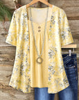 Sunny Meadow Floral Layered Top