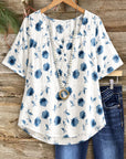 Blue Blossom Relaxed Tunic Top