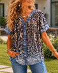 Wild Elegance Printed V-Neck Blouse