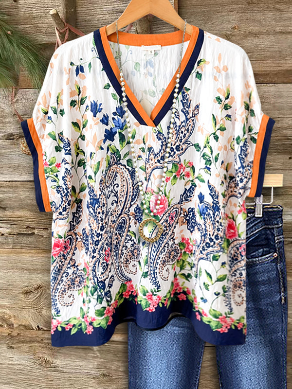 Coastal Paisley Escape Top