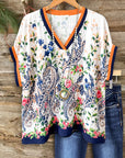 Coastal Paisley Escape Top