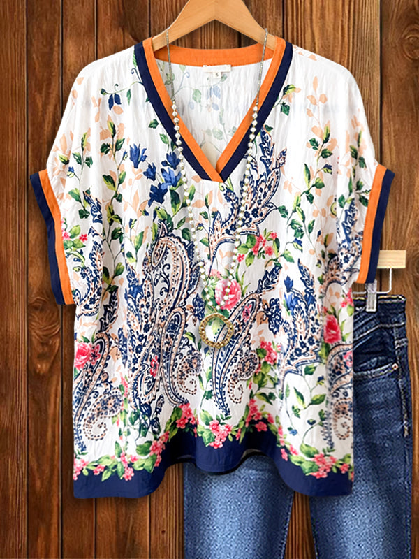 Coastal Paisley Escape Top