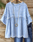 Coastal Breeze Gingham Top