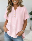 Blush Stripe Easy-Fit Top
