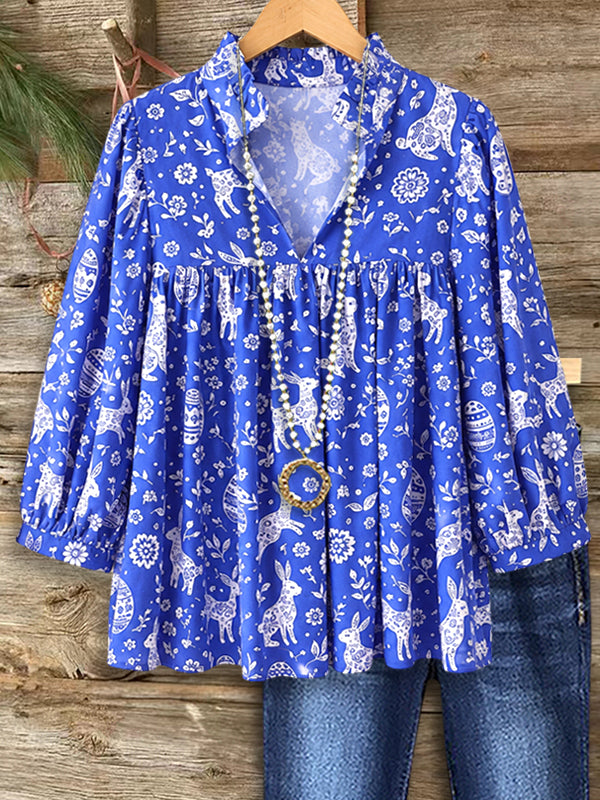 Blue Meadow Whimsy Blouse