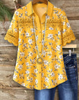Golden Bloom Lace Shirt