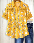 Golden Bloom Lace Shirt