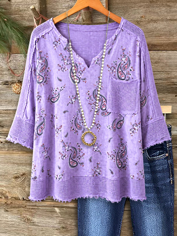 Lavender Breeze Paisley Top