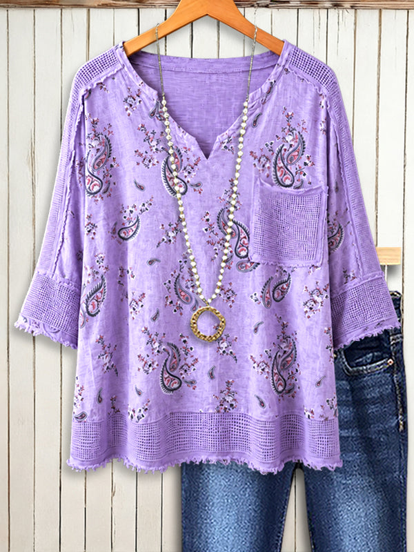 Lavender Breeze Paisley Top