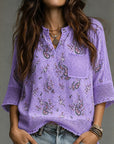 Lavender Breeze Paisley Top