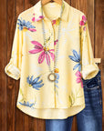 Sunny Garden Roll-Tab Shirt