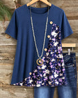 Midnight Blossom Patchwork Top