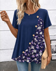 Midnight Blossom Patchwork Top