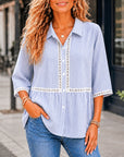 Seaside Stripe Peplum Shirt