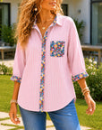 Pink Blossom Stripe Shirt