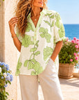 Sage Garden Puff Sleeve Blouse
