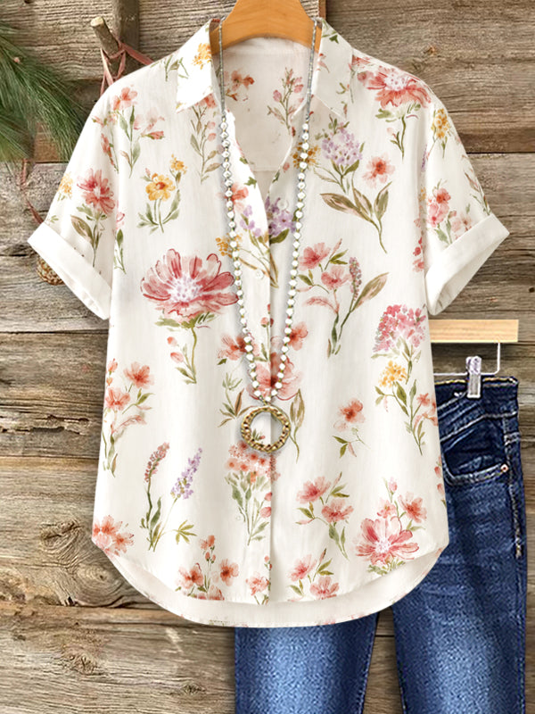 Meadow Bloom Floral Camp Shirt