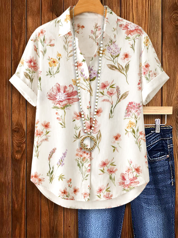 Meadow Bloom Floral Camp Shirt