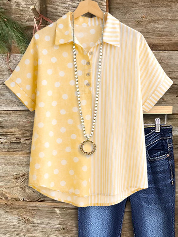 Sunny Side Mixed Print Top