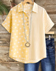 Sunny Side Mixed Print Top