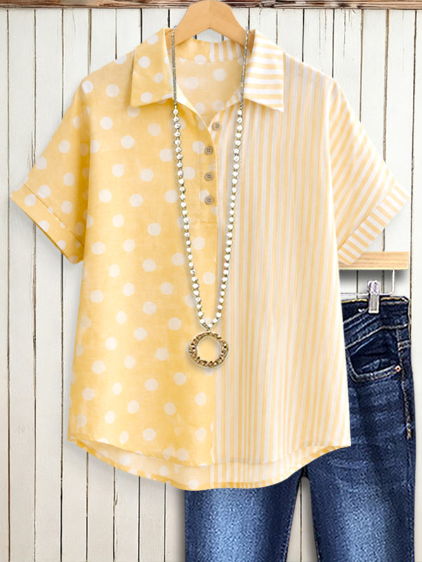 Sunny Side Mixed Print Top