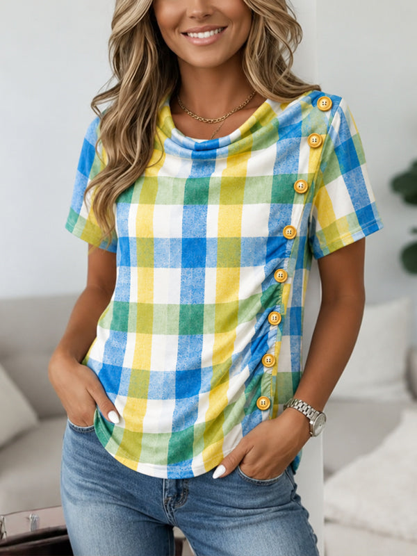 Seaside Breeze Plaid Top