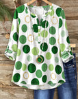 Lucky Clover Dot Henley