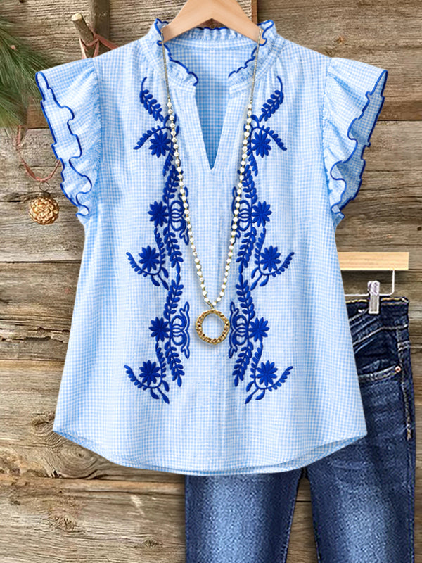 Cape Cod Embroidered Blouse