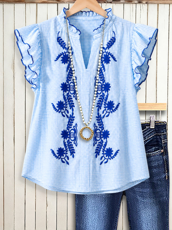 Cape Cod Embroidered Blouse