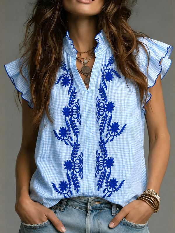 Cape Cod Embroidered Blouse