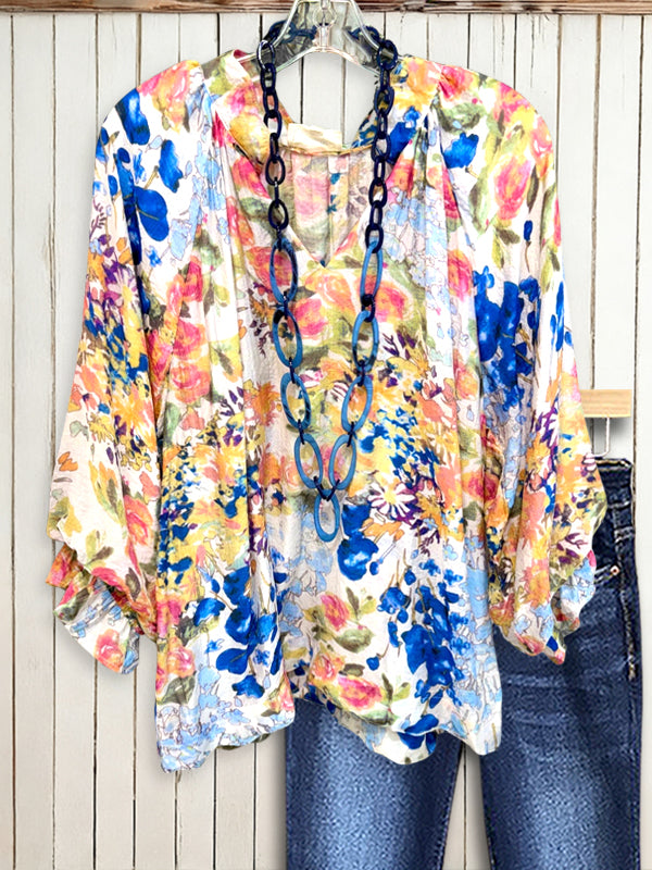Garden Breeze Floral Blouse