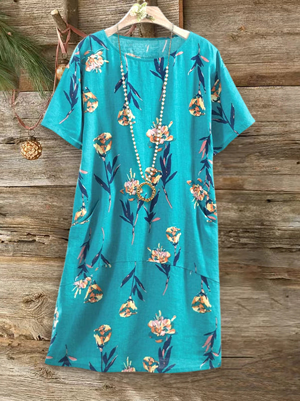 Coastal Bloom Shift Dress Top