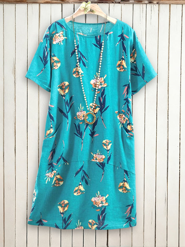 Coastal Bloom Shift Dress Top