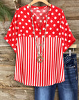 Cherry Pop Mixed Print Blouse