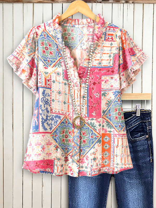 Cottage Charm Ruffle Blouse