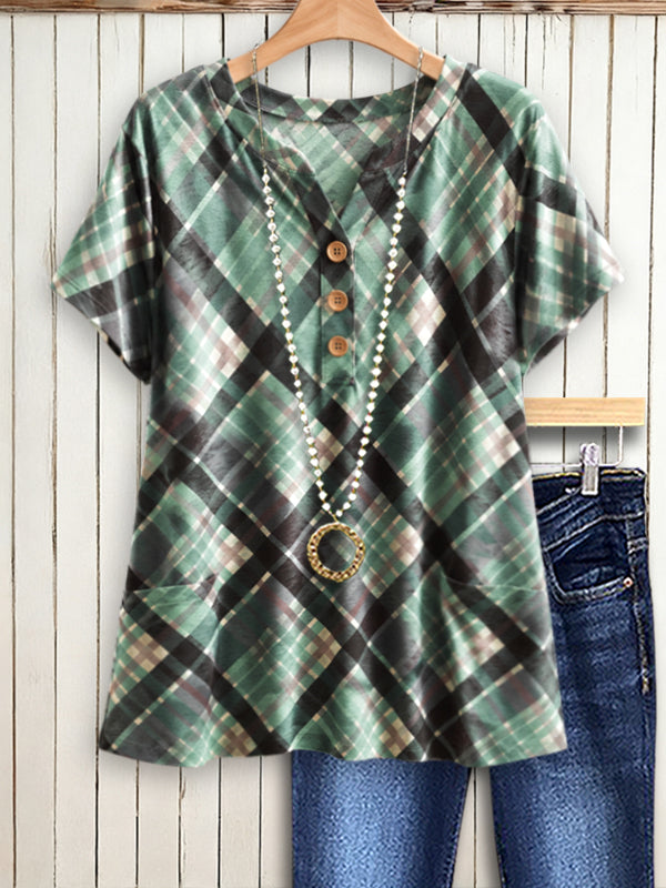 Evergreen Plaid Everyday Top