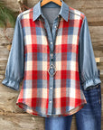 Americana Patchwork Denim Shirt