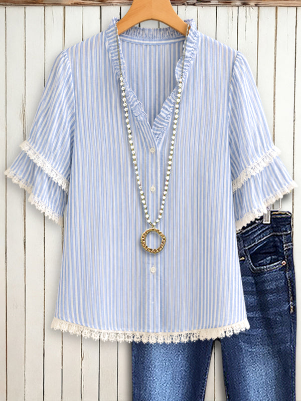Striped Lace Breeze Blouse