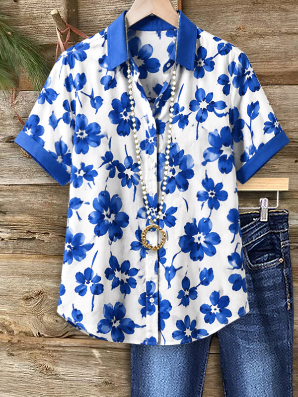 Blue Blossom Garden Shirt