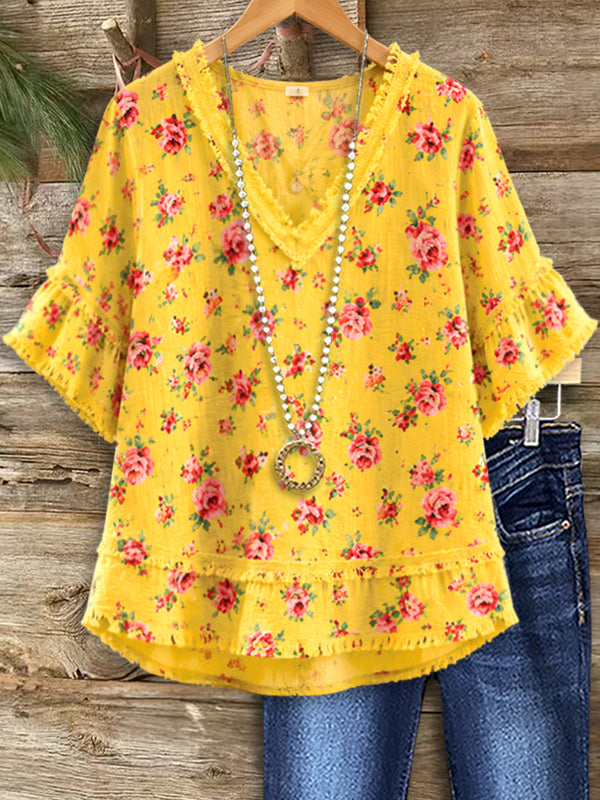 Sunny Meadow Ruffle Blouse