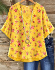 Sunny Meadow Ruffle Blouse