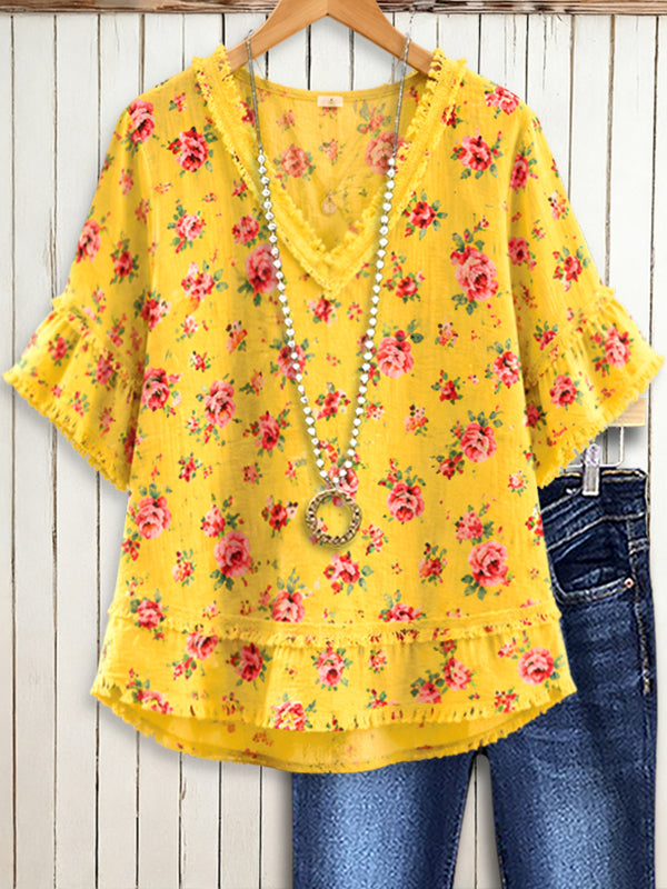 Sunny Meadow Ruffle Blouse