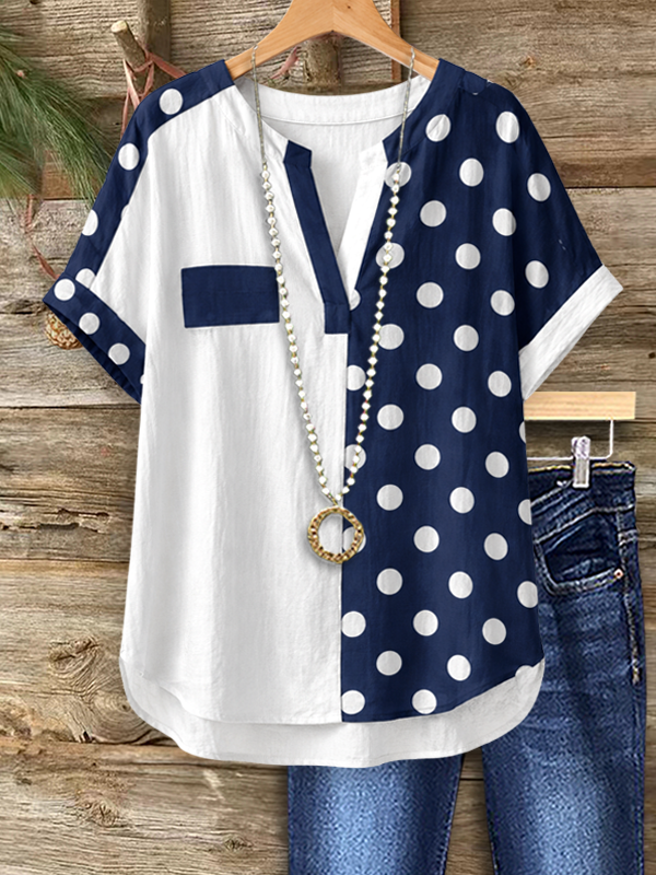 Nautical Split Dot Shirt