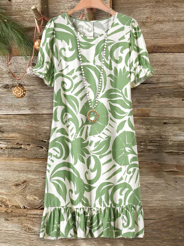 Tropical Leaf Relax Dress
