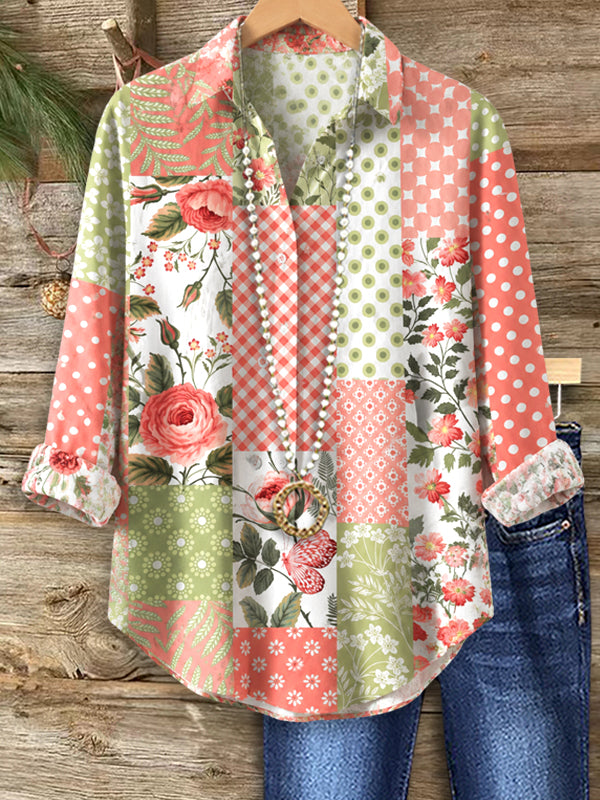 Garden Patchwork Button-Up Shirt