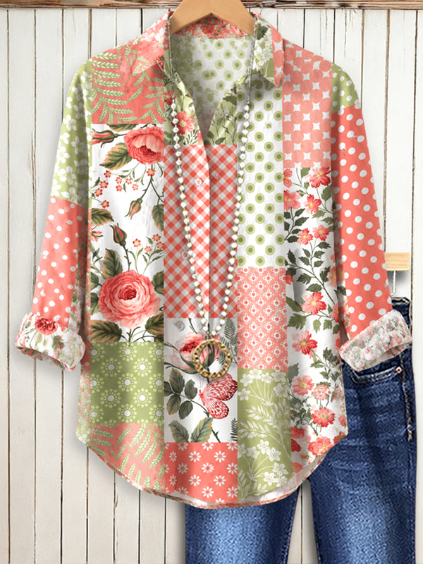Garden Patchwork Button-Up Shirt