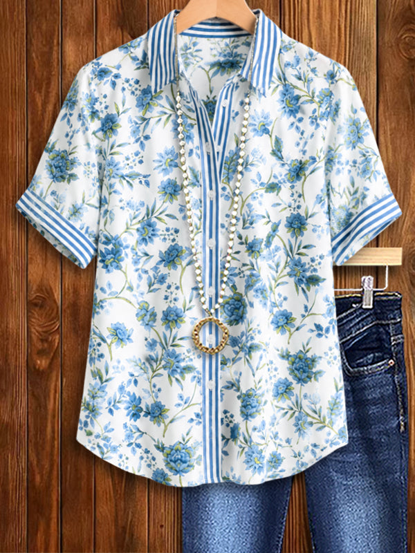 Coastal Bloom Short Sleeve Shirt