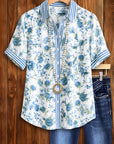 Coastal Bloom Short Sleeve Shirt