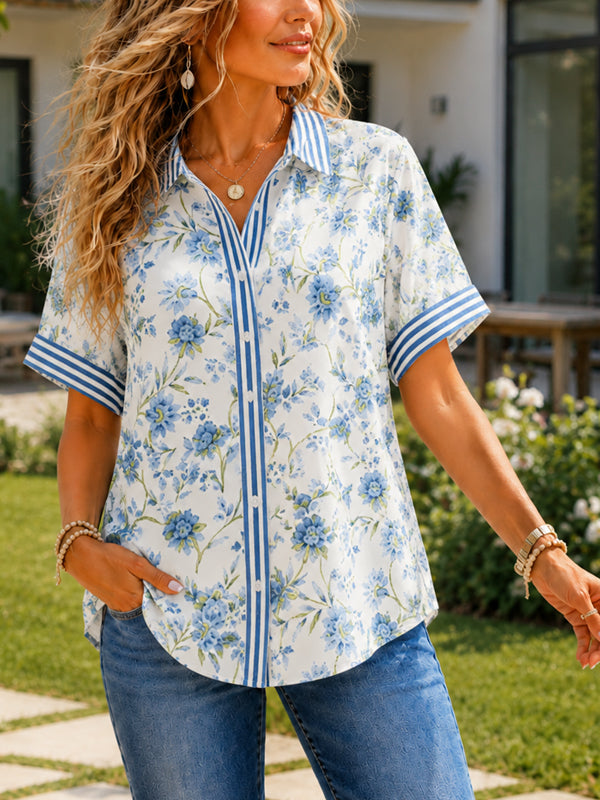 Coastal Bloom Short Sleeve Shirt